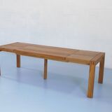 Oiled solid elm table, Vendée model, from Regain