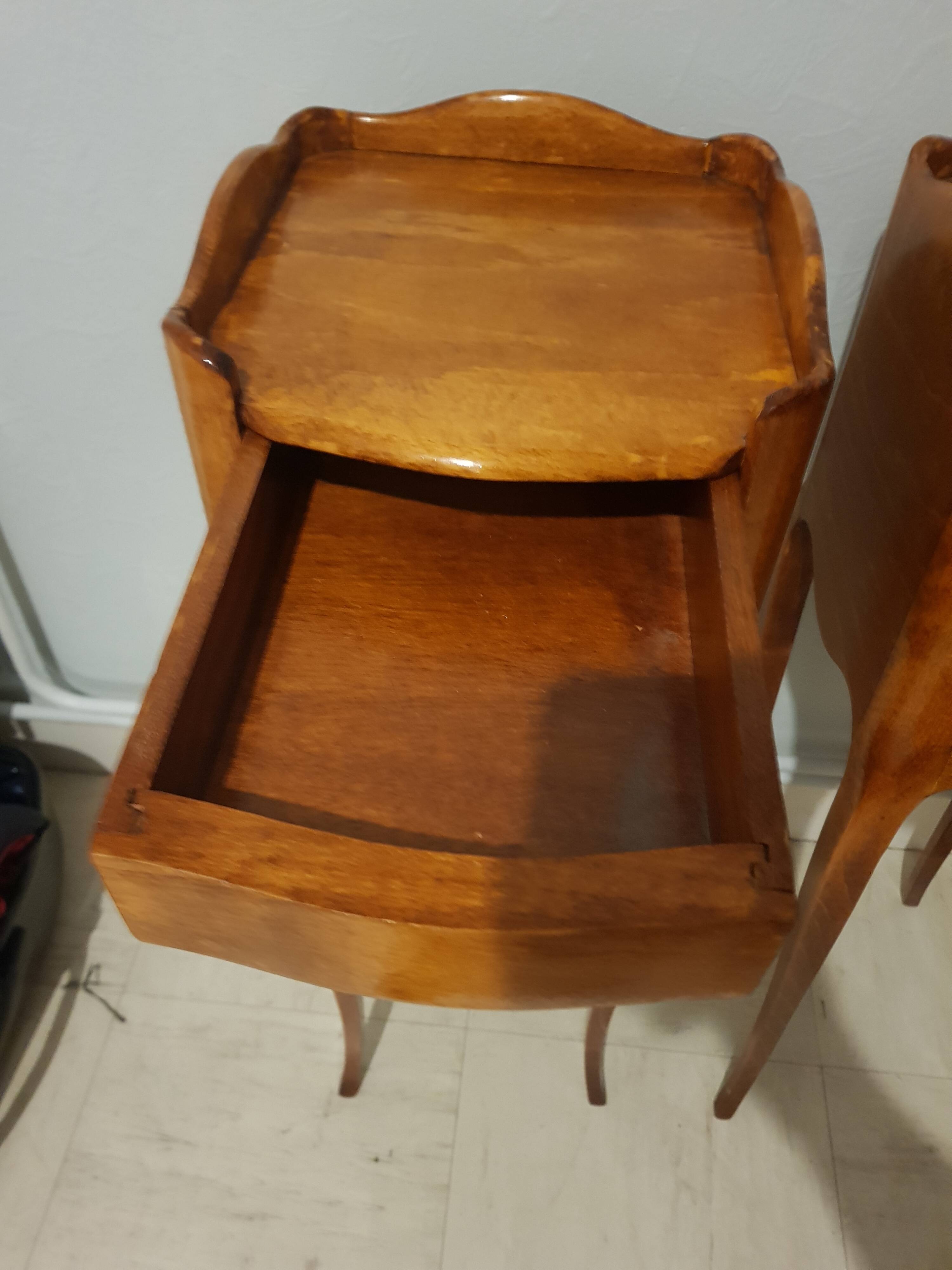 Pair of narrow bedsides Louis XV style