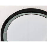 Round smoked glass wall mirror, Italy 1970s