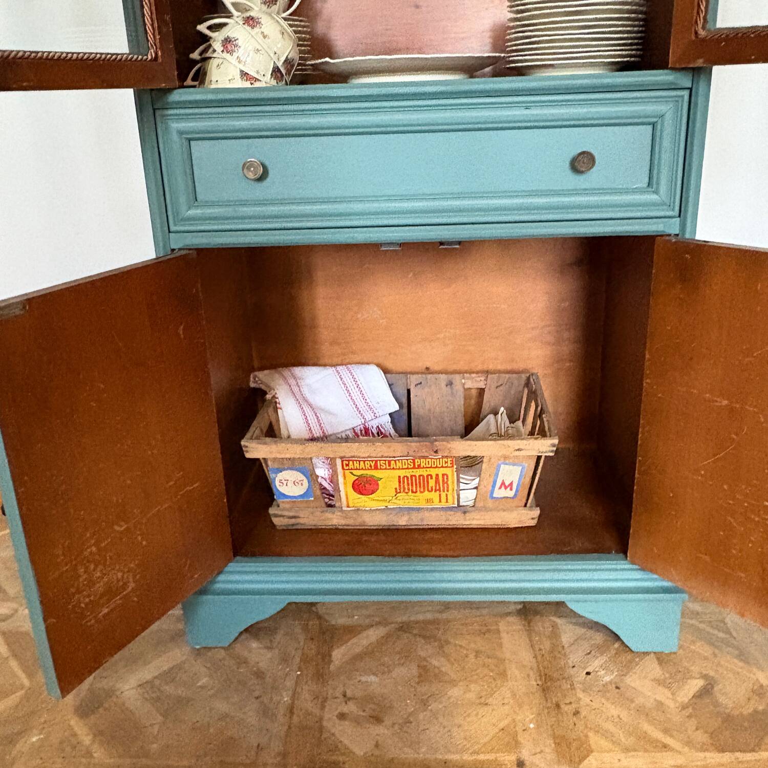 Small organic green sideboard