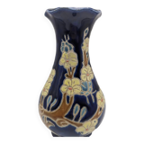 Vintage Signed Longwy Style Glazed Terracotta Vase