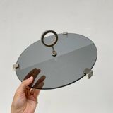 Glass and chrome presentation tray