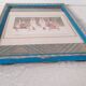 Old kitsch photograph in pretty vintage glass frame