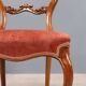 Antique Louis-Philippe chairs in walnut and fabric, Italy, 19th century.