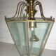 Brass lantern with 6 beveled glasses