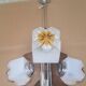 1970s Italian wood chandelier Vintage Italian Carlo Mason Mazzega 47xh73