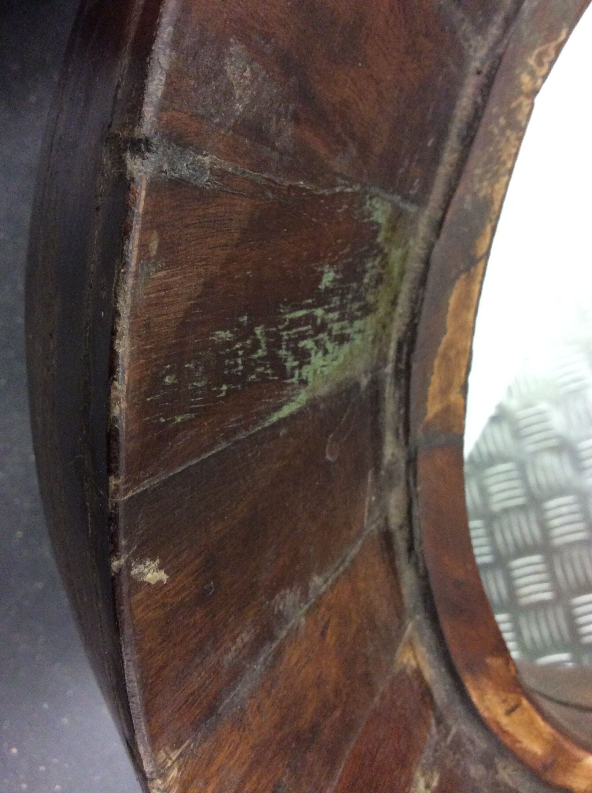 Round mirror Indian wooden massif diameter 50 cm