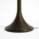 XL 70s Tulip floor lamp with a brown wicker frame and a plexiglass shade