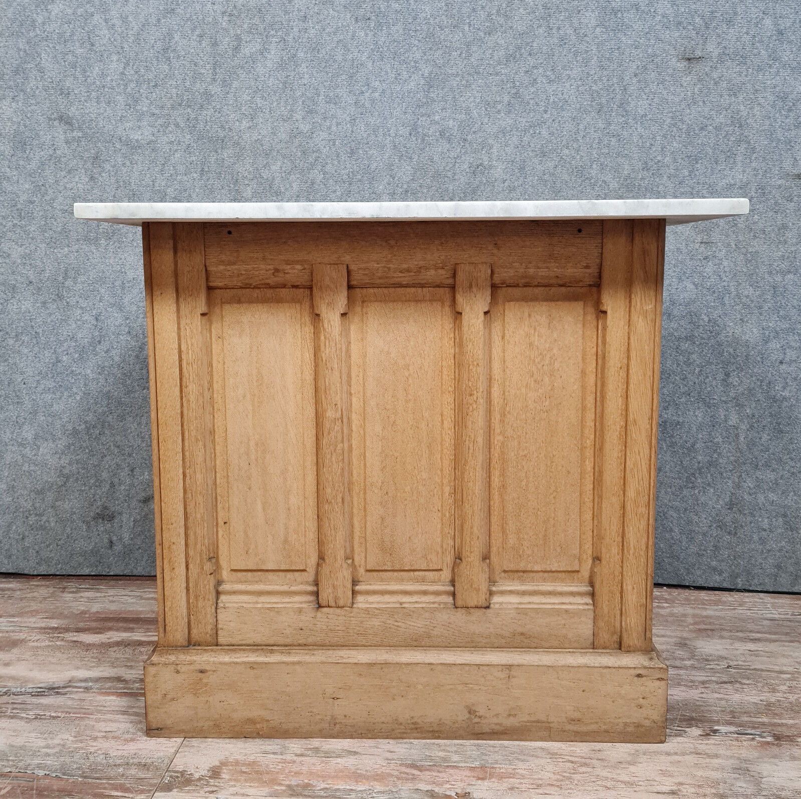 Wooden service counter stripped around 1900