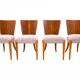 Set of 4 chairs designed by J. Halabala, 1930s.