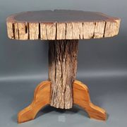Tabouret ou bout de canapé brutaliste en teck 13 kg, 2 disponibles D344 /1/