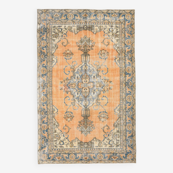 6x9 Antique Turkish Vintage Rug, 180x285Cm