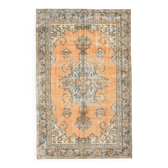 6x9 Antique Turkish Vintage Rug, 180x285Cm