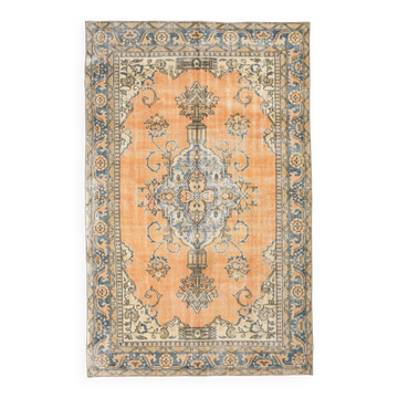 6x9 Antique Turkish Vintage Rug, 180x285Cm