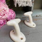 Pair of porcelain hooks
