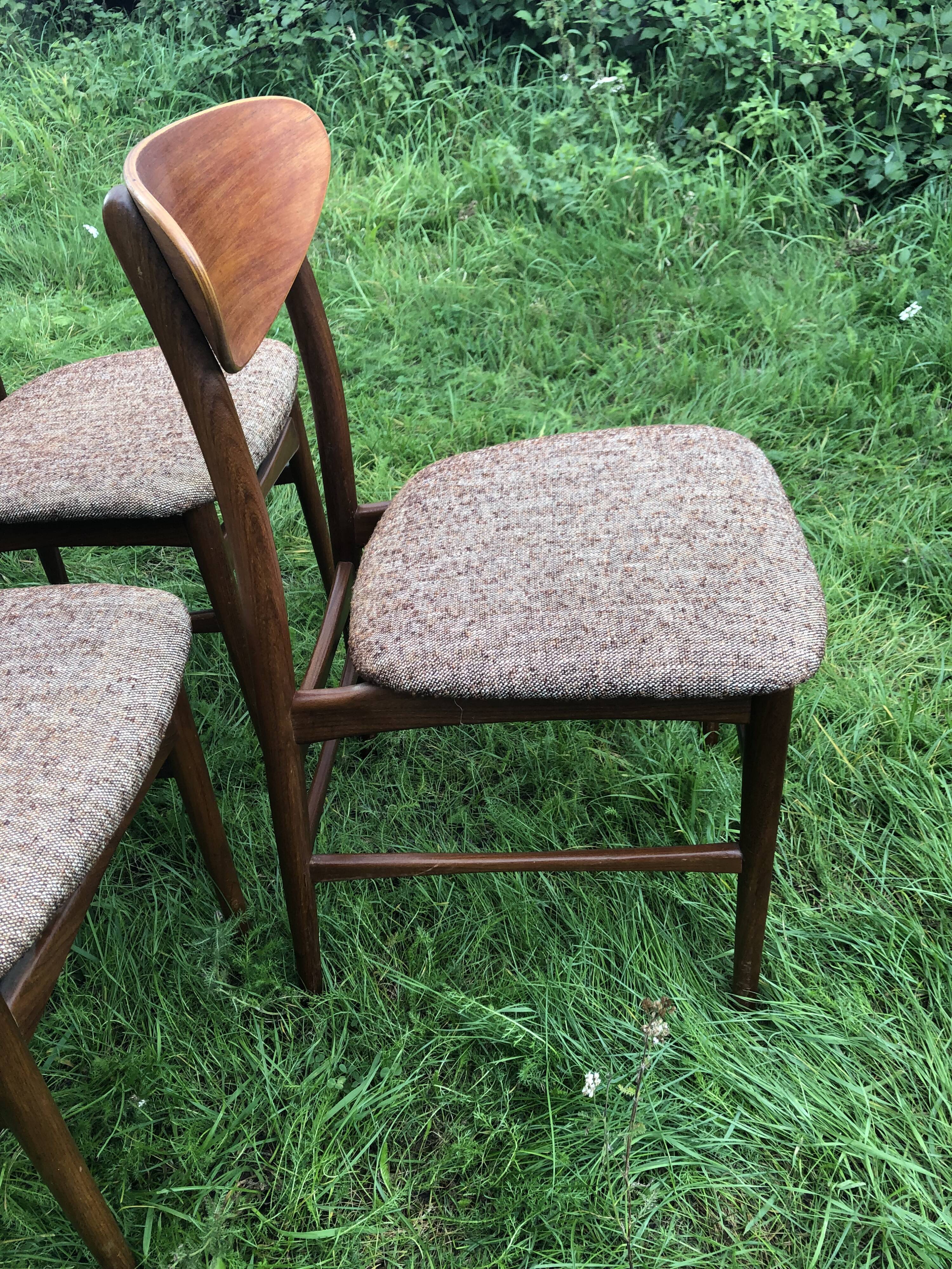 Scandinavian chairs vintage teak 60s