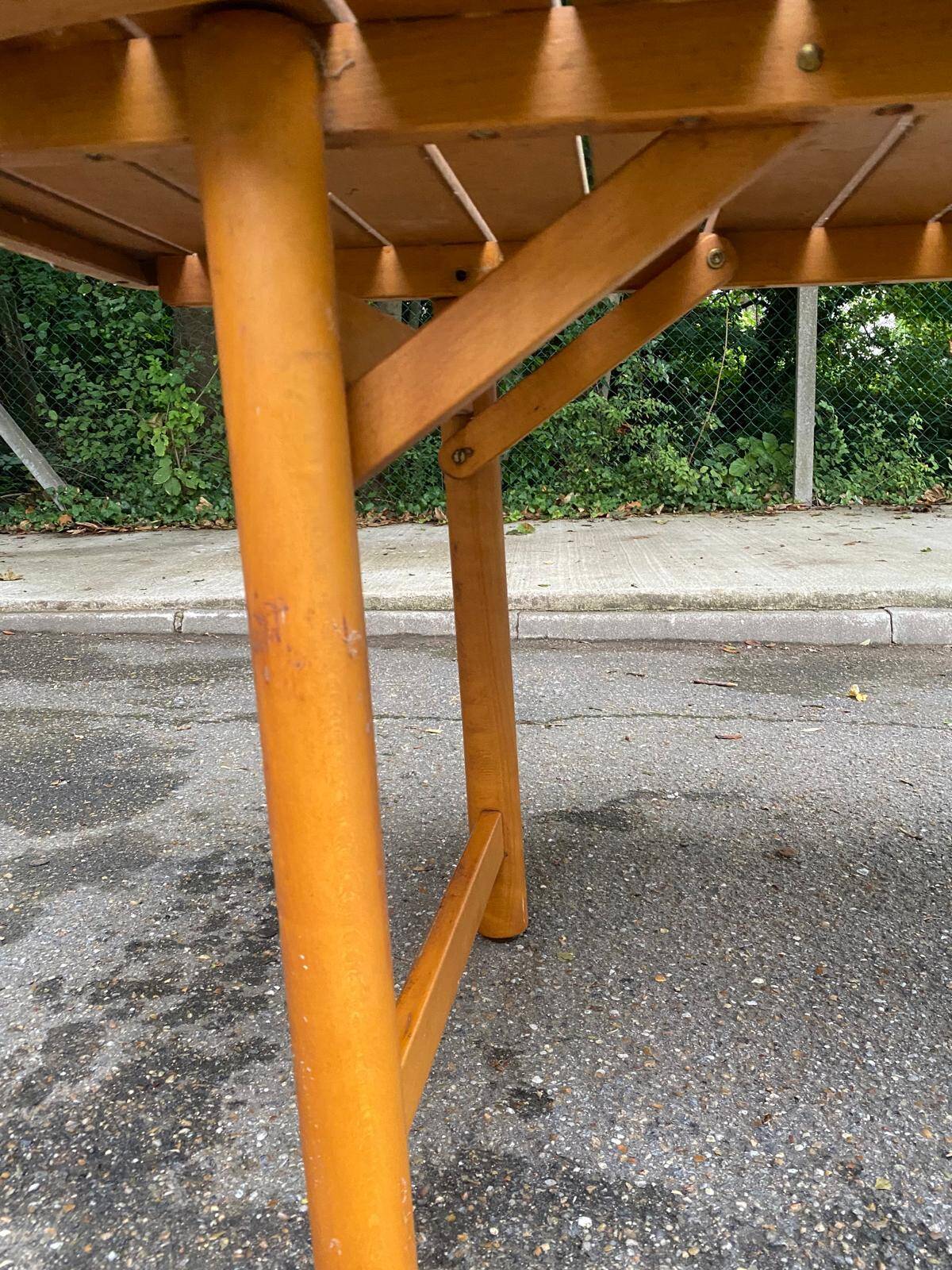 Clairitex 1970 folding garden table in solid wood 160x80cm