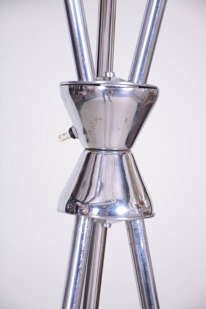 Mid-Century Chrome-Plated Steel Floor Lamp attributed to Napako, 1950s