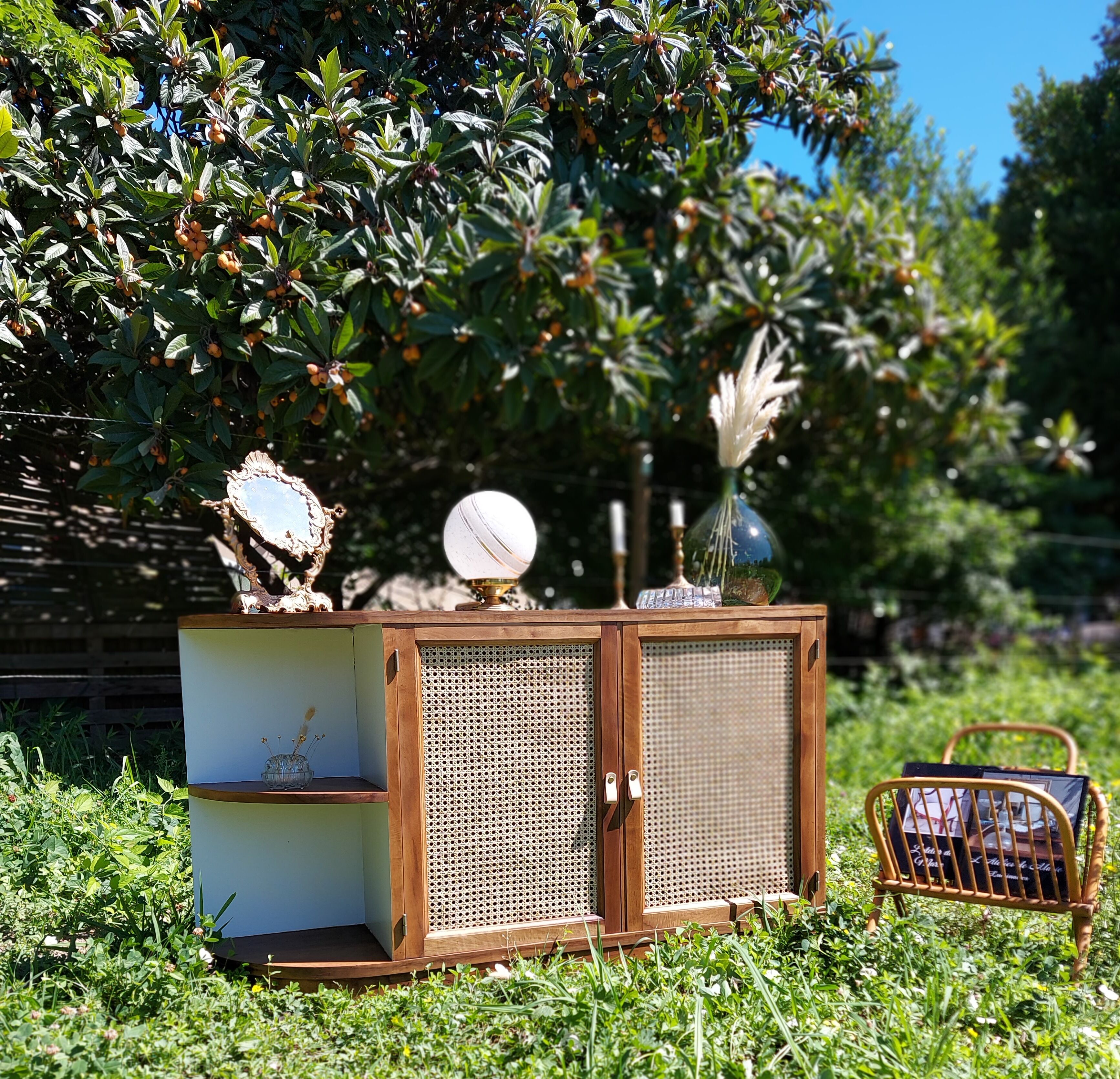 Meuble vintage canné