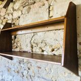 Vintage wall shelf with two shelves, 1970's
