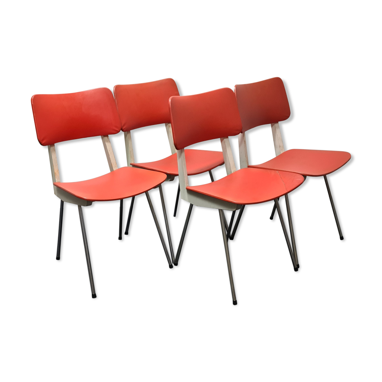 Four vintage kitchen chairs 50