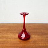 Vintage red glass solifleur vase by Cari Zalloni for WMF.
