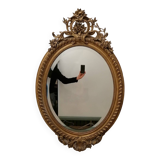Louis XV style mirror in wood and gilded stucco, Napoleon III period