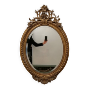 Louis XV style mirror in wood and gilded stucco, Napoleon III period