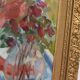 Original Swedish oil on canvas – “Woman with Flowers” by Bendt Lauritzen – signed, framed 82 × 72 cm (32.3" × 28.3")