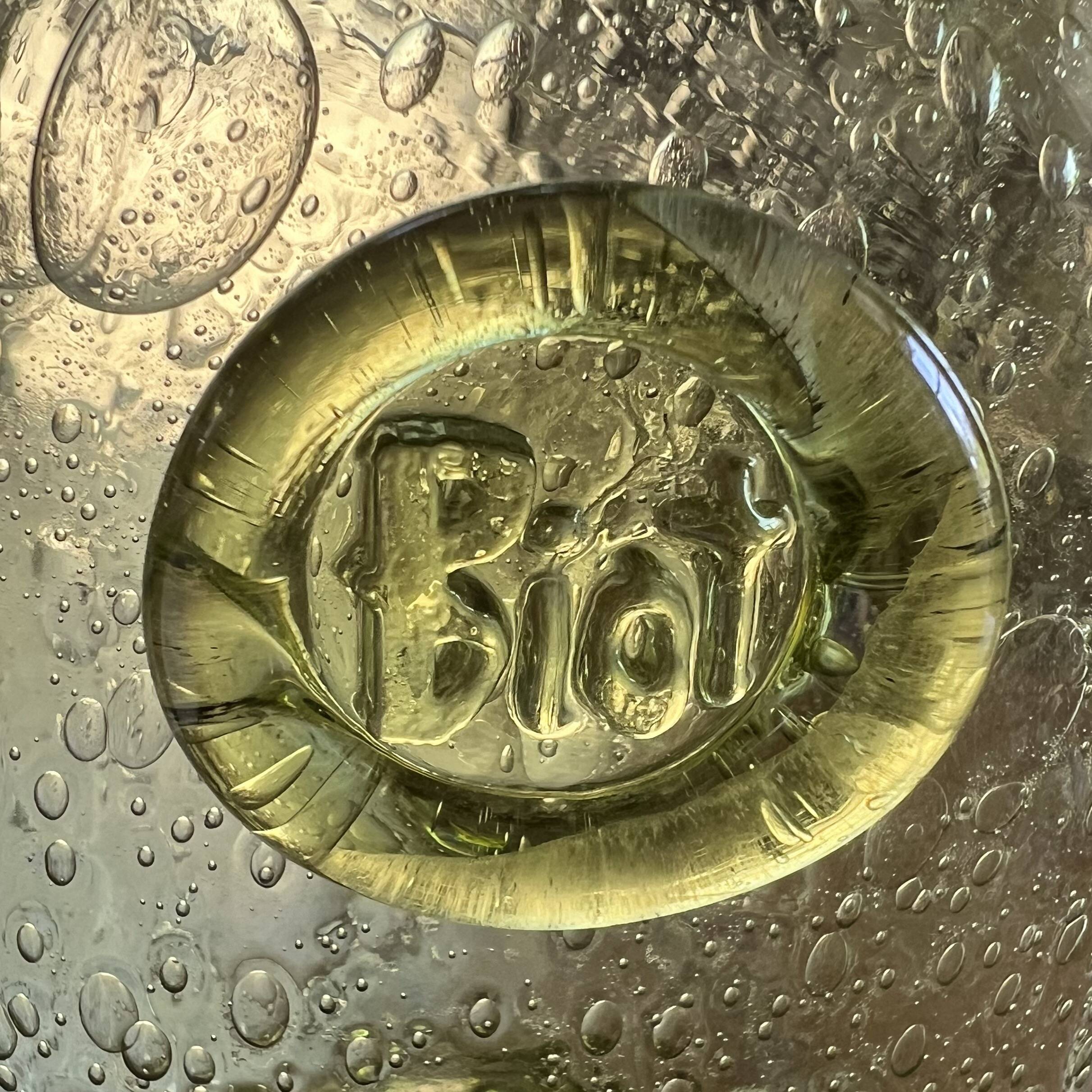 Biot carafe in blown glass