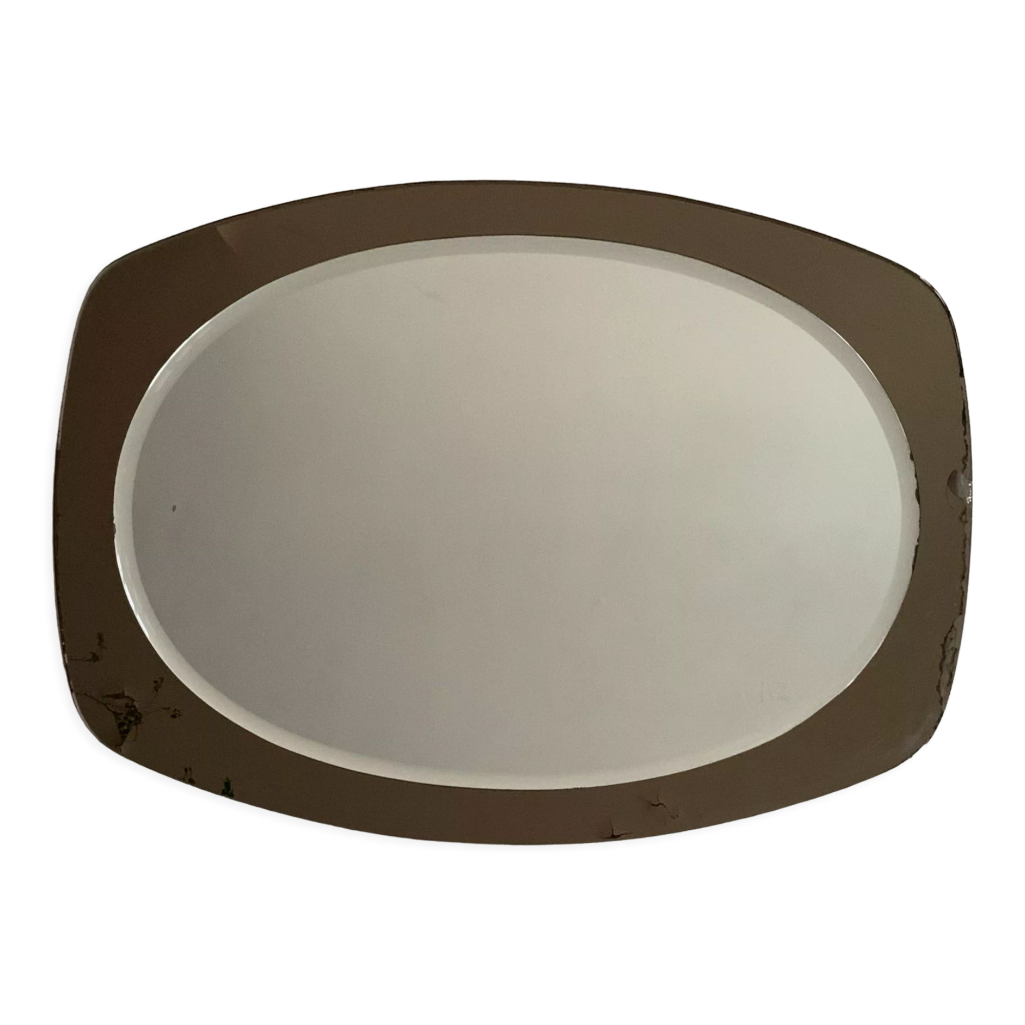 Vintage smoked mirror, 81x58 cm