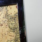 Mid-century chic chrome, cork and glass tray from the 70s