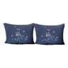2 old hand-embroidered cushions