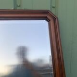 Octagonal beveled wooden mirror 71 x 55