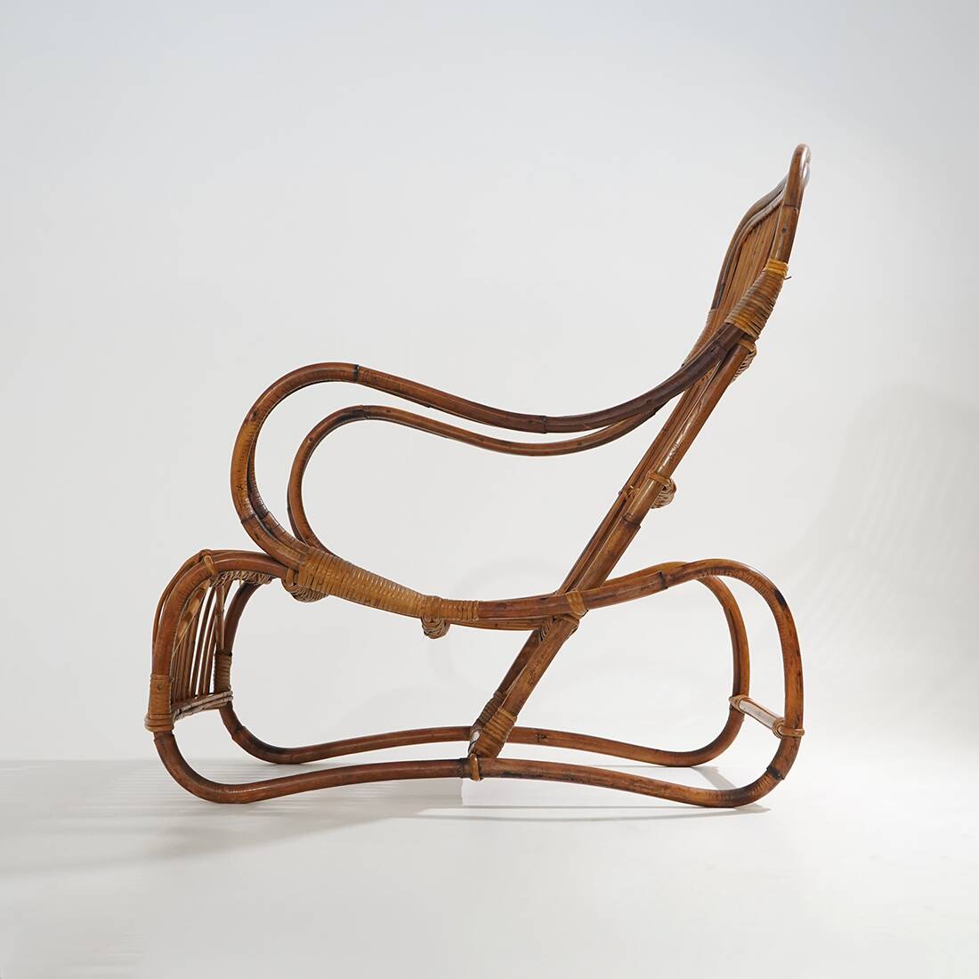 Fauteuil en rotin, années 1950