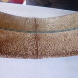 Round mirror on inclined cylindrical support