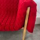 3-seater sofa Ligne Roset Ruché design Inga Sempé red alcantara