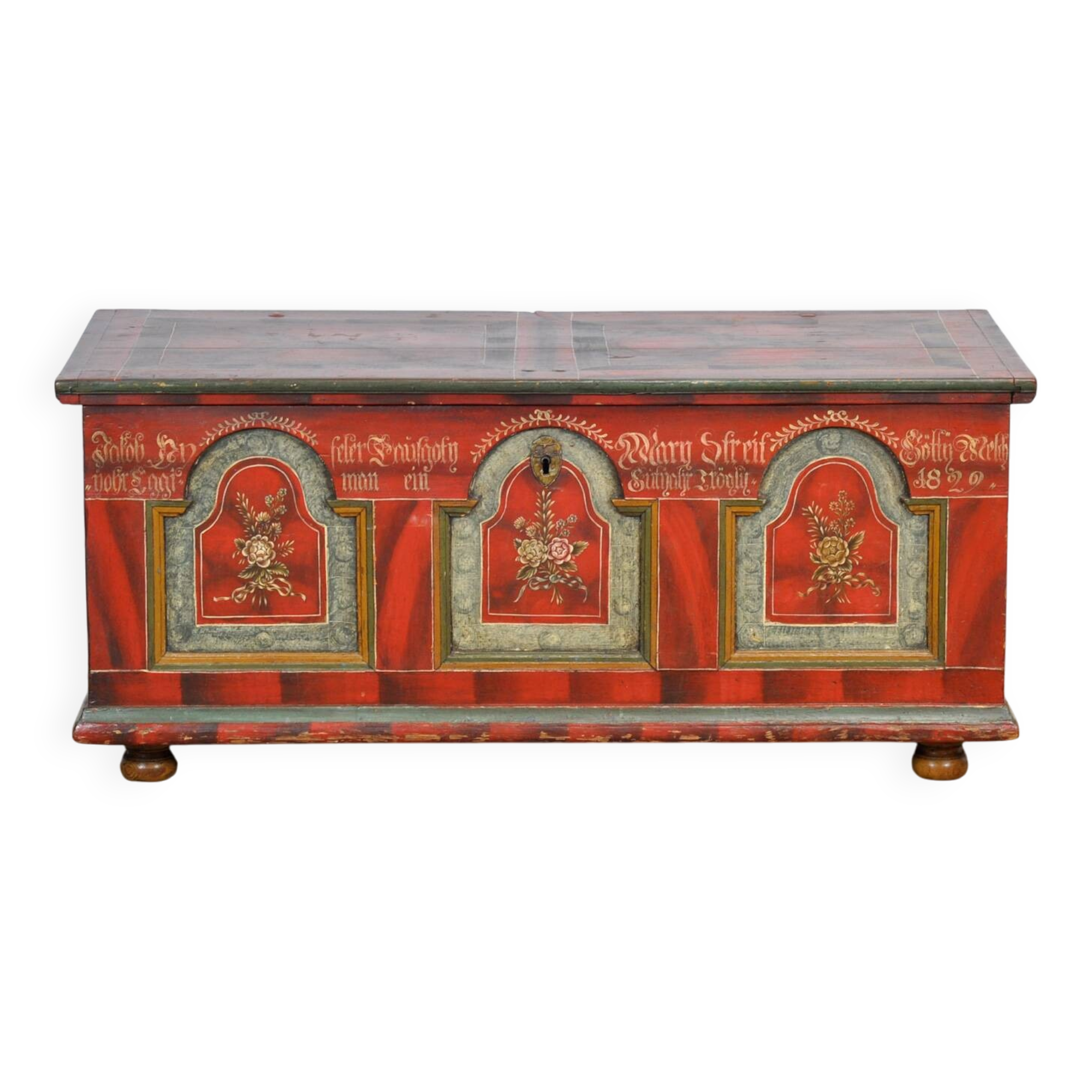 Folk-Art Bridal Chest, anno 1829