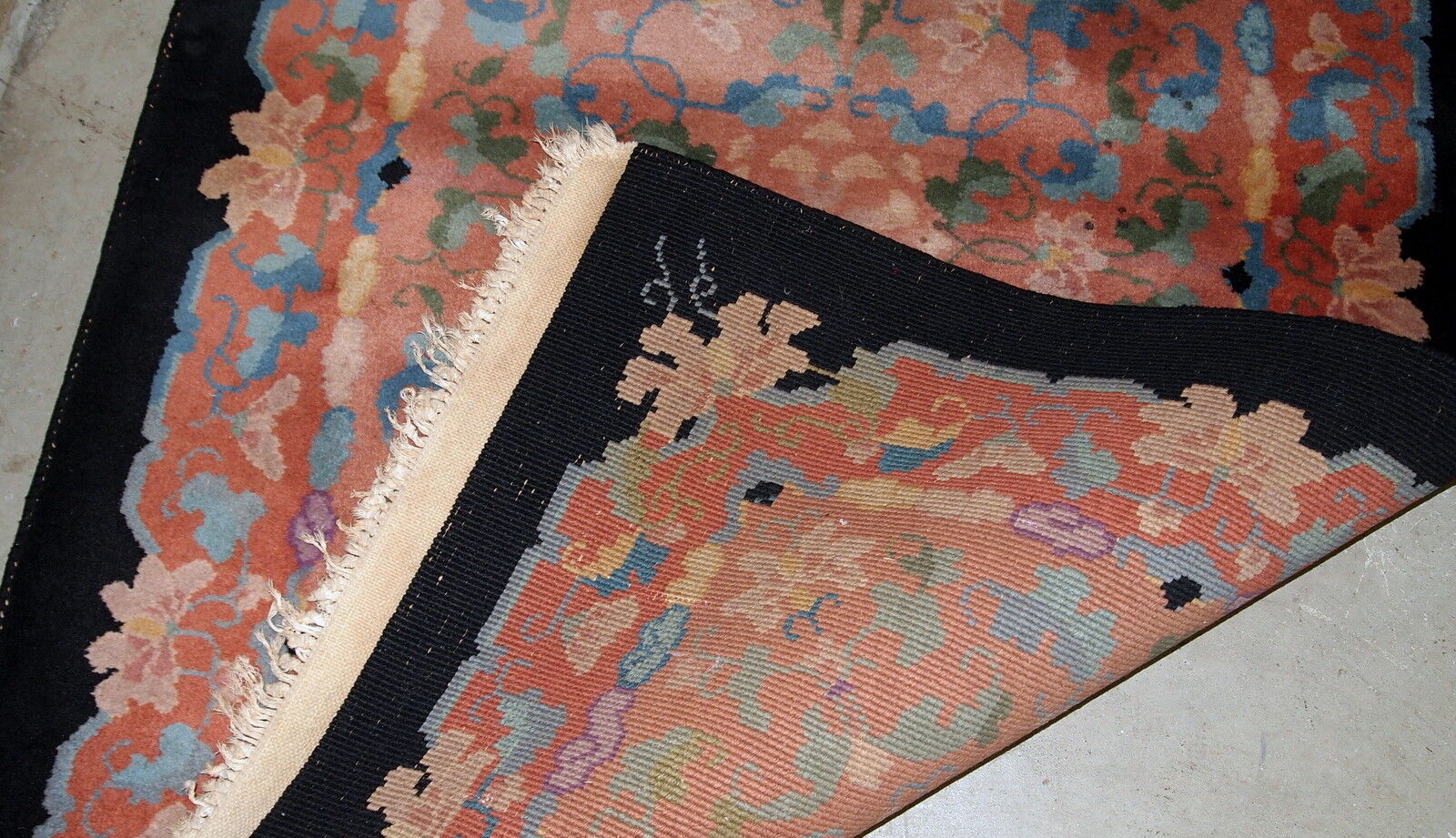 Former carpet chinese handmade 89 x 150cm, 1920