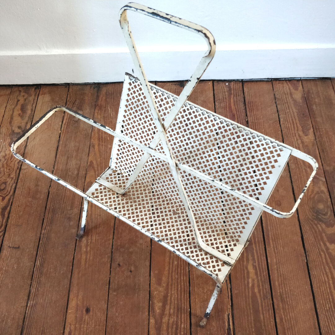 Mathieu Matégot metal magazine rack