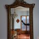 19th century gilded stuccoed wooden mirror 92x142cm