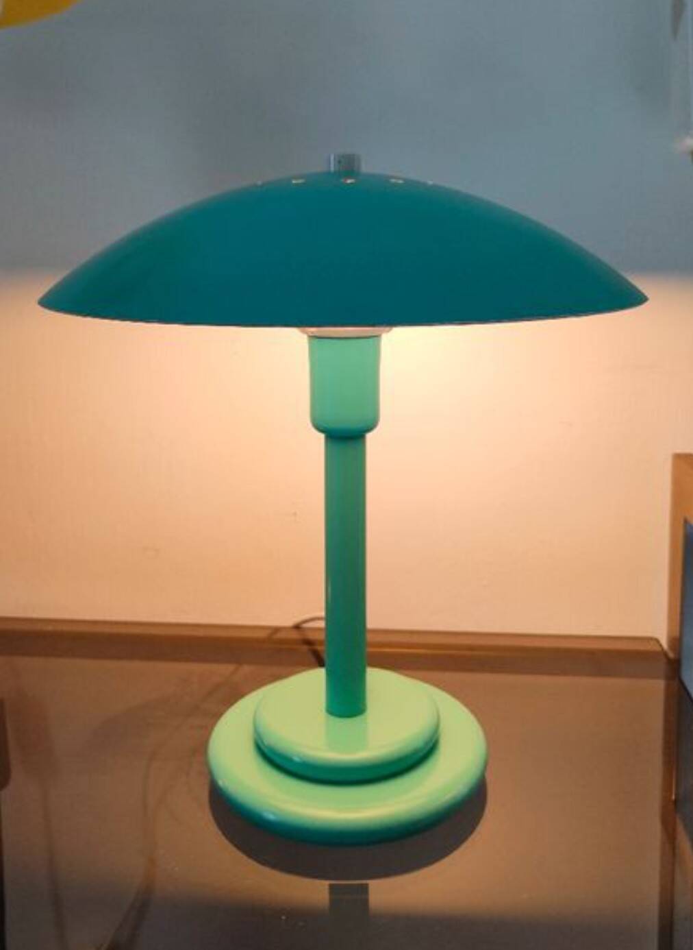 Lampe champignon aluminor 1980