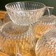 6 vintage cut-glass coffee cups in very good condition