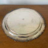 Antique Silver Serving Dish with Floral Art Nouveau Decoration Vintage