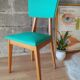 Beech chair compass feet 50s- 60s vinyl - vintage