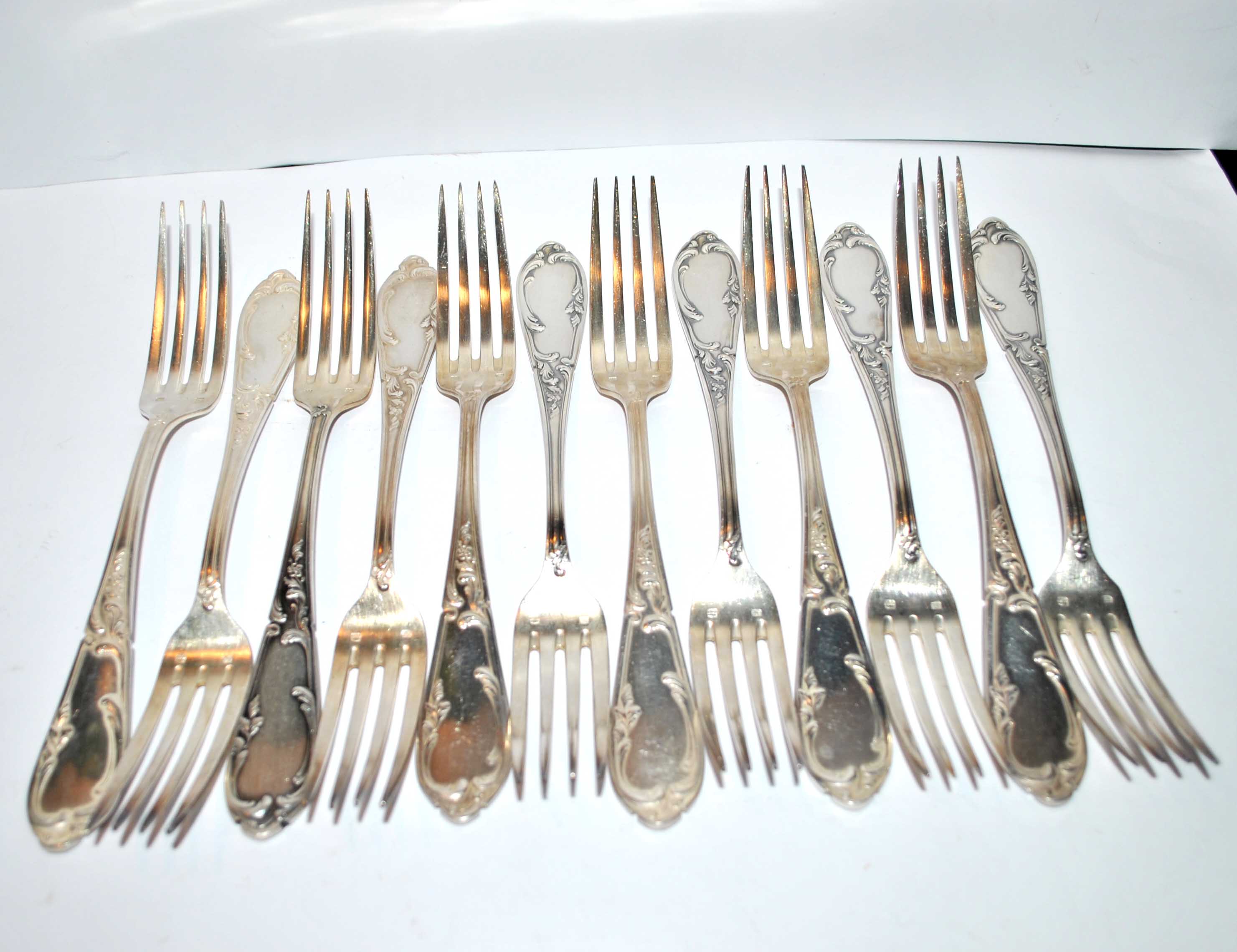 Housewife 48 vintage table cutlery in silver metal sfam - knife spoons coffee fork x12