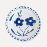 Hand painted ceramic dessert plate