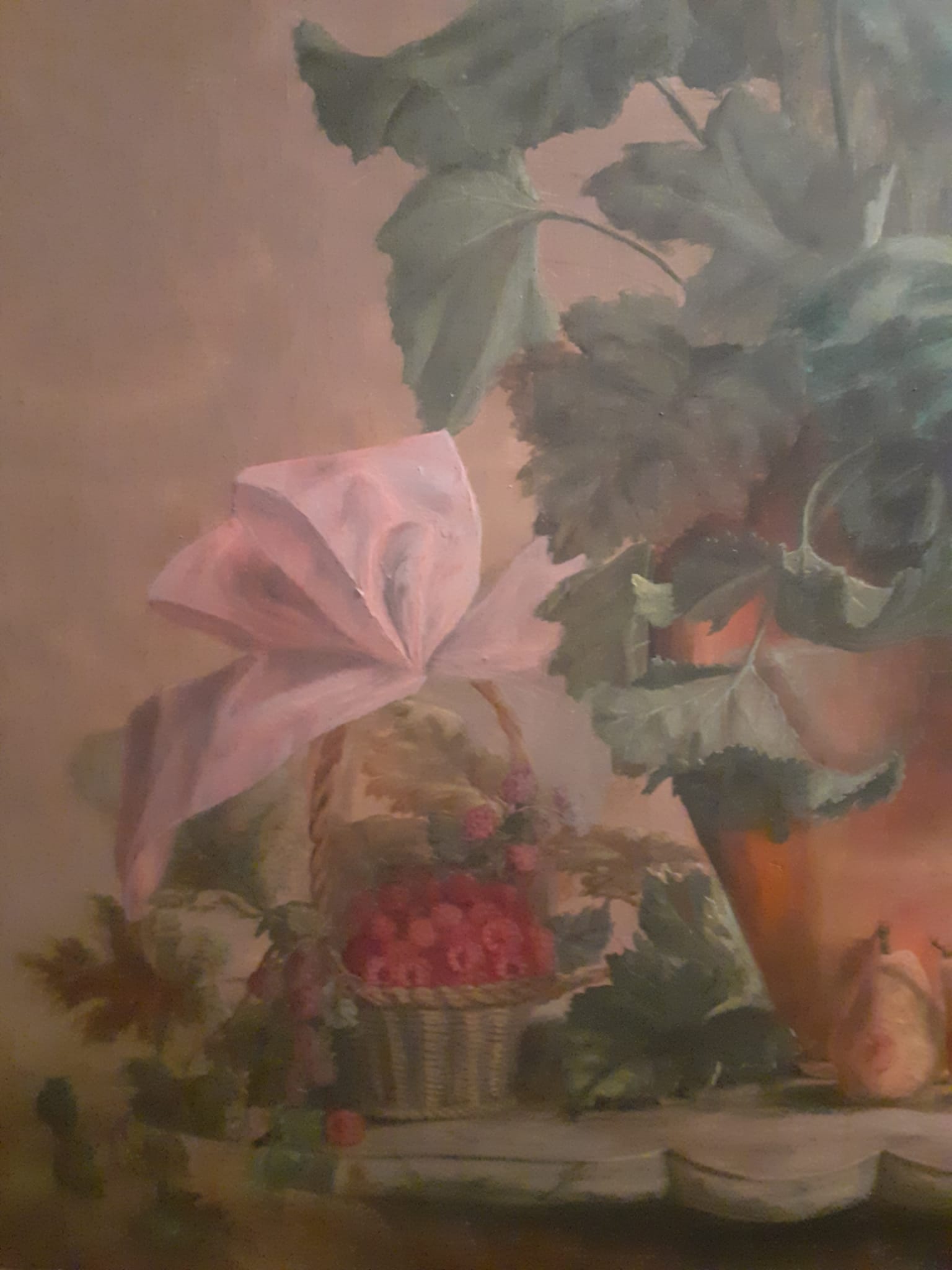 Oil on canvas painting signed