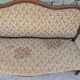 Moulded wooden bench with floral upholstery – Old-fashioned charm