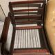 Salon 3 pieces Scandinavian "sleigh" vintage corduroy original 1960